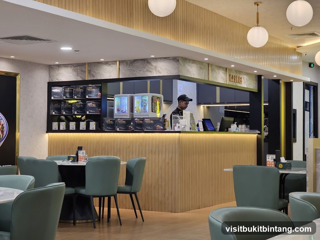 Restaurant Interior with Cashier Counter