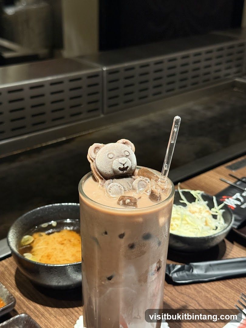 Chocolate Drink with Bear Garnish