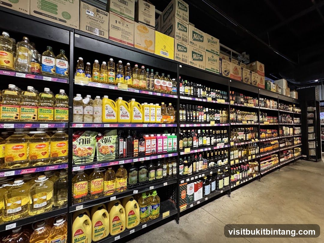 Aisle of Cooking Oils and Condiments