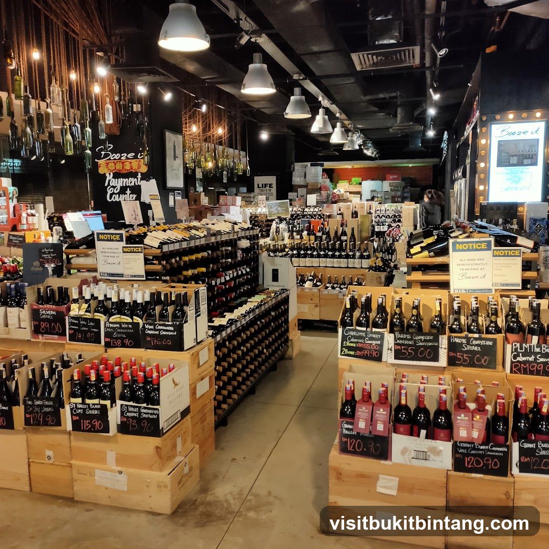 Wine store interior