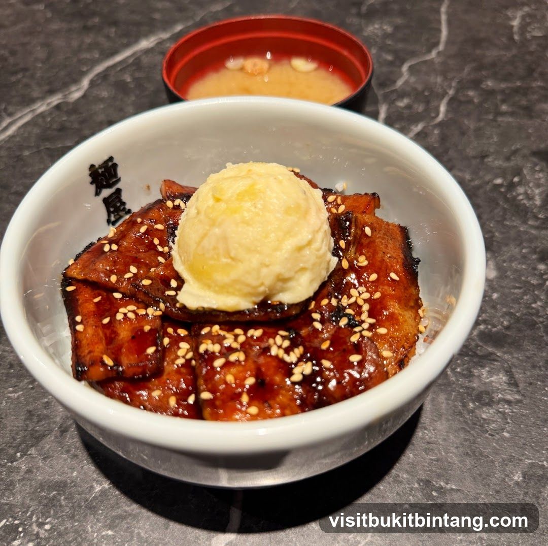 Unagi Donburi with Miso Soup