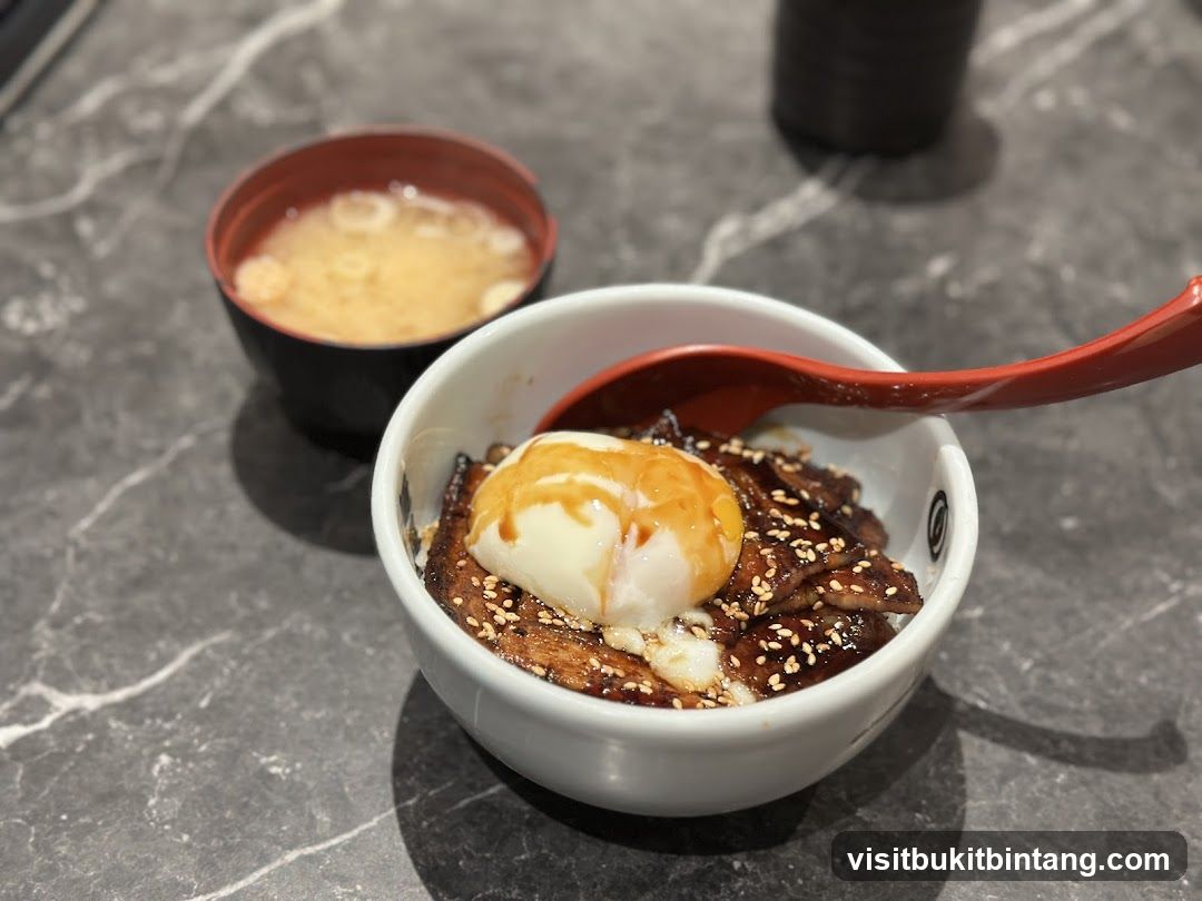 Japanese Rice Bowl with Egg and Miso Soup