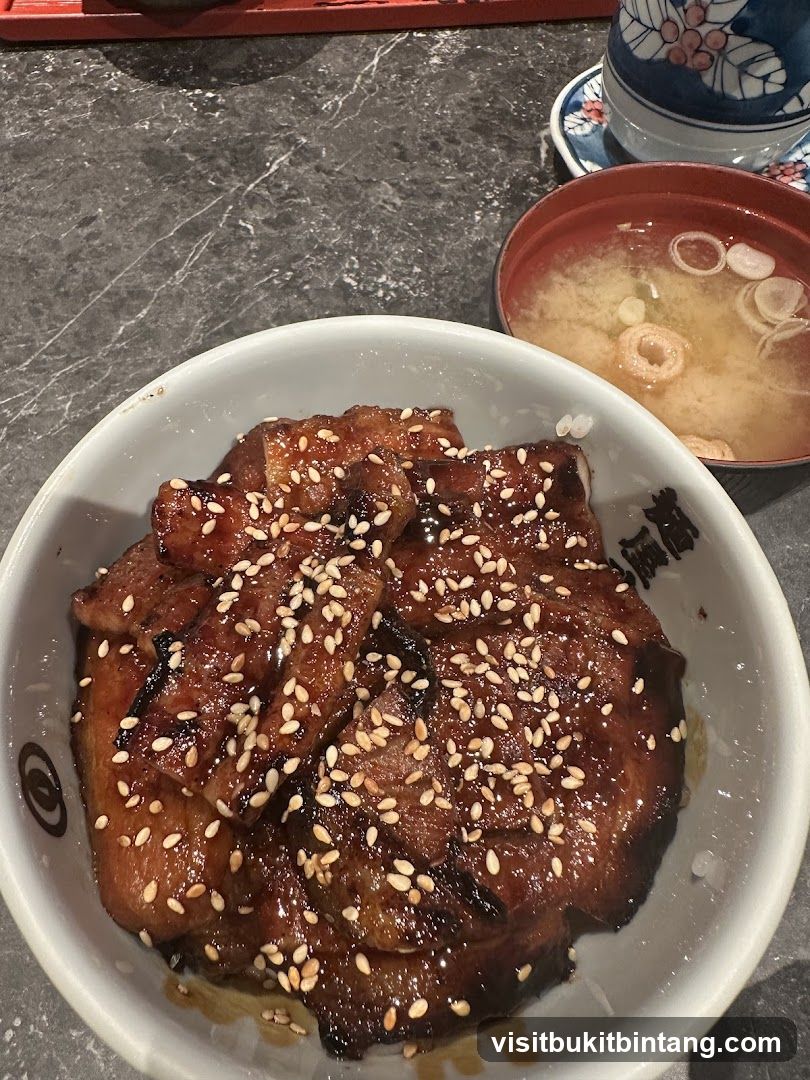 Pork Donburi with Miso Soup