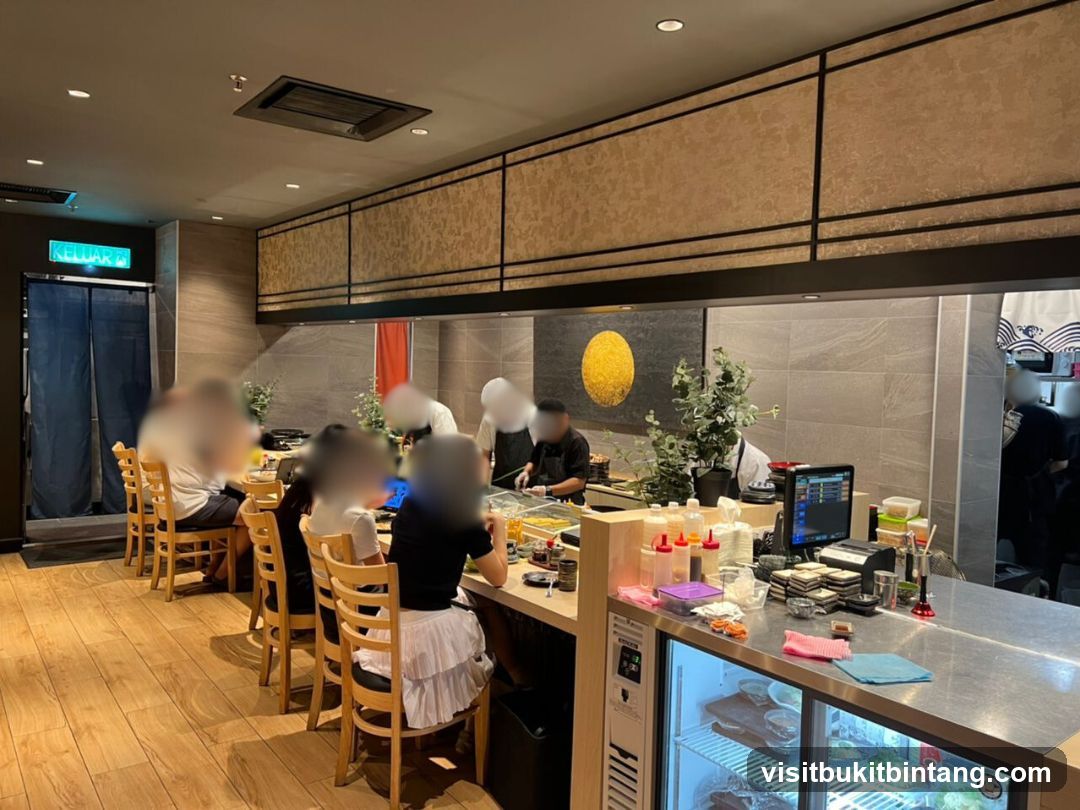 Restaurant Interior with Counter Seating