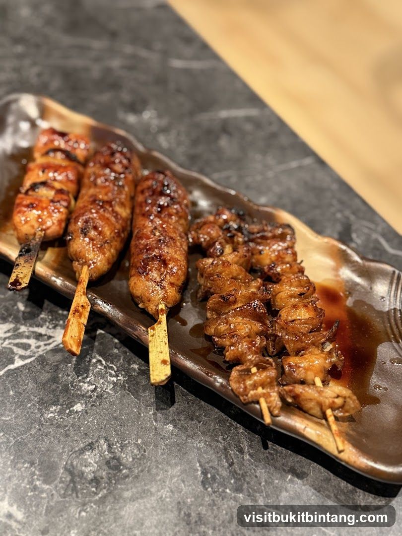 Skewers of grilled meat
