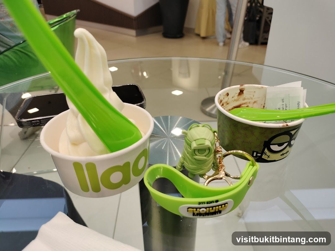 Frozen Yogurt and Minions Merchandise