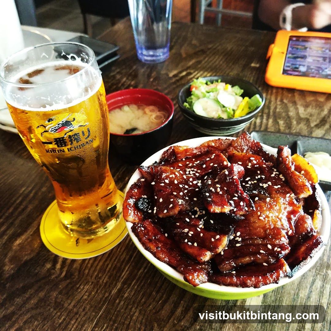 Japanese Meal with Beer