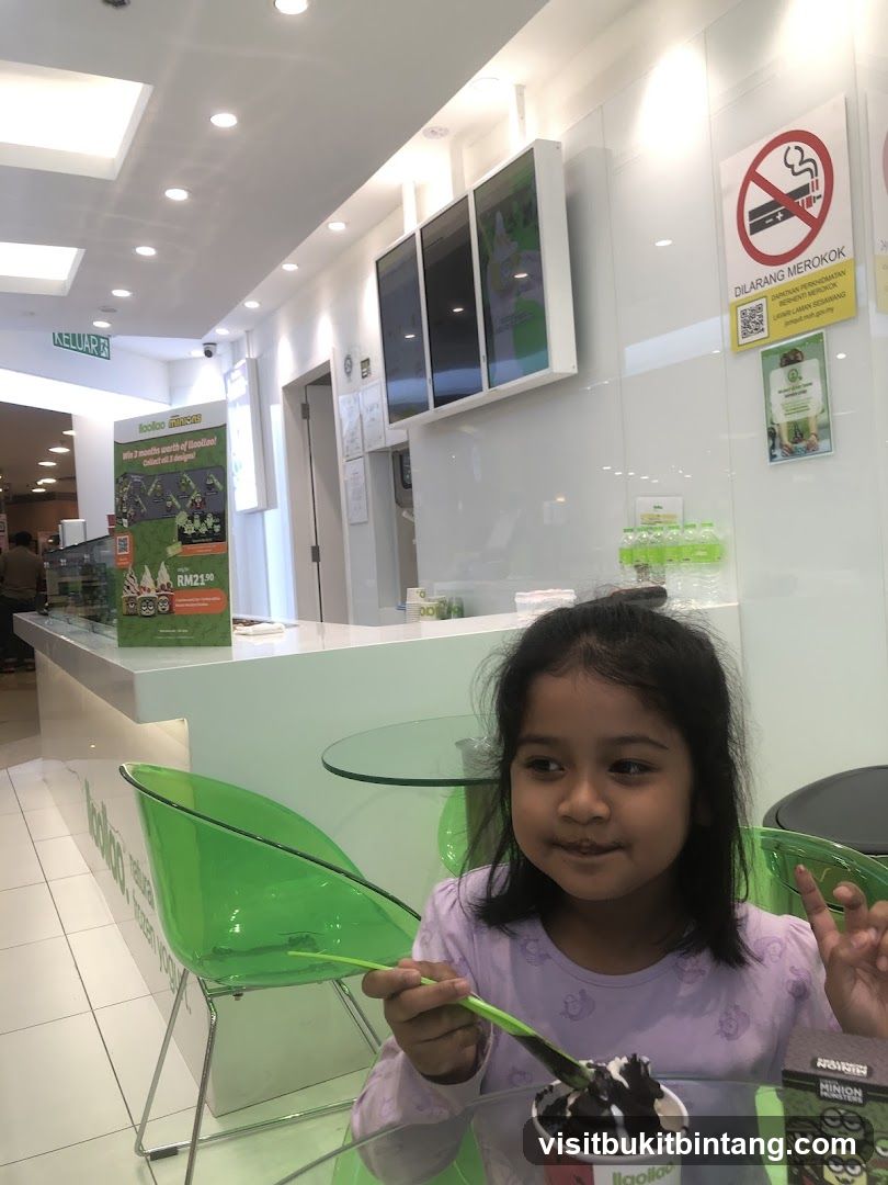 Girl eating frozen yogurt