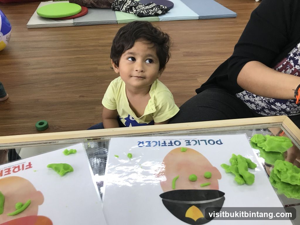 Child playing with playdough
