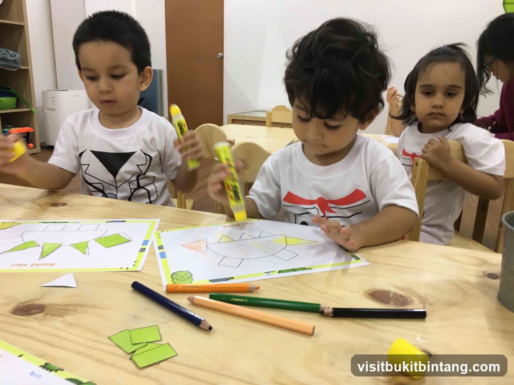 Children doing arts and crafts
