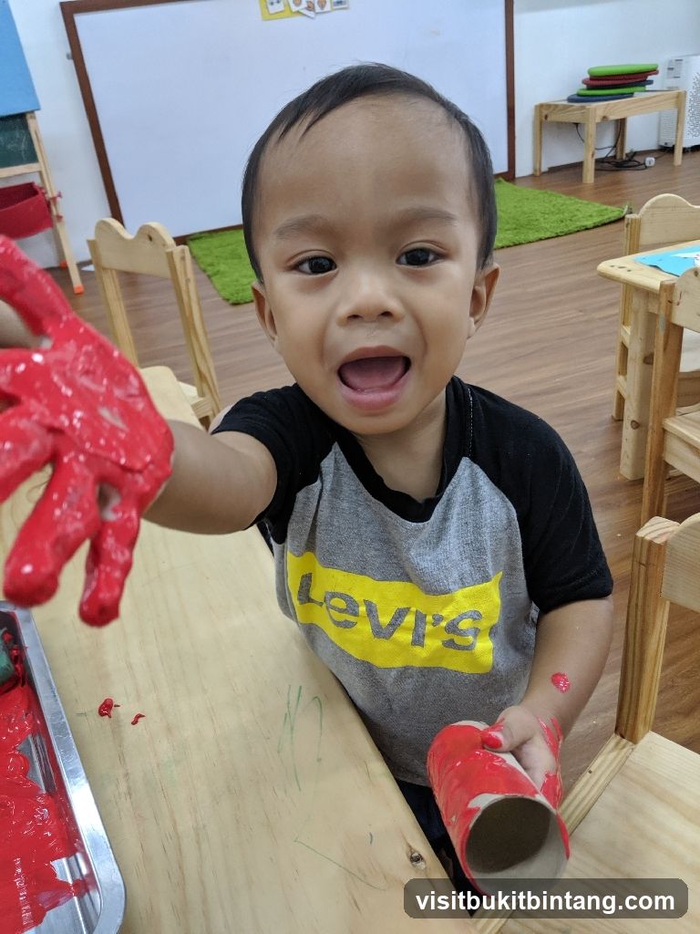 Child painting