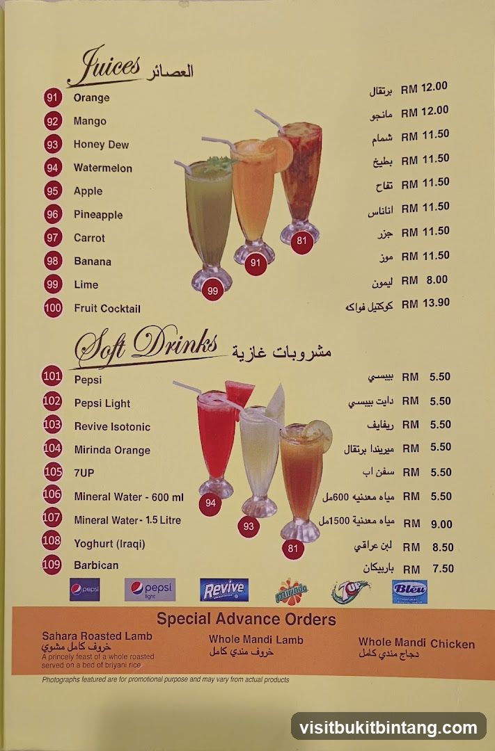 Juices and Soft Drinks