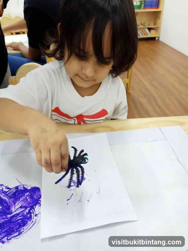 Child doing art activity