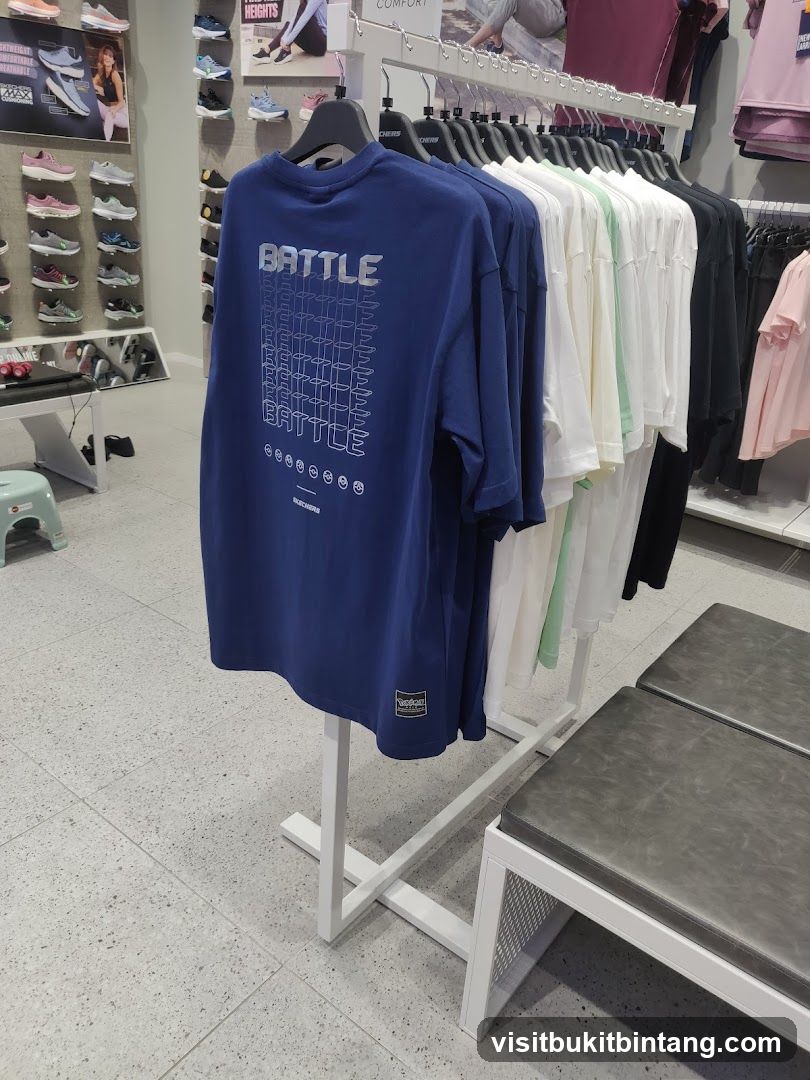 T-shirts on display