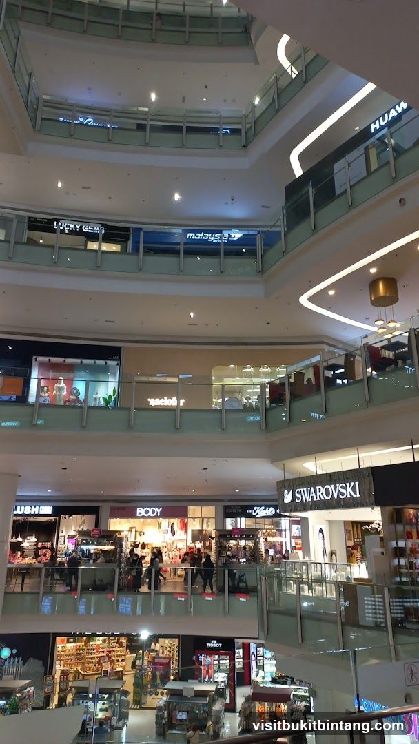 Interior of a multi-level shopping mall