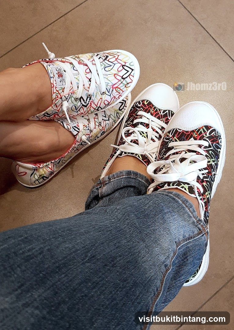 Colorful Heart Pattern Sneakers