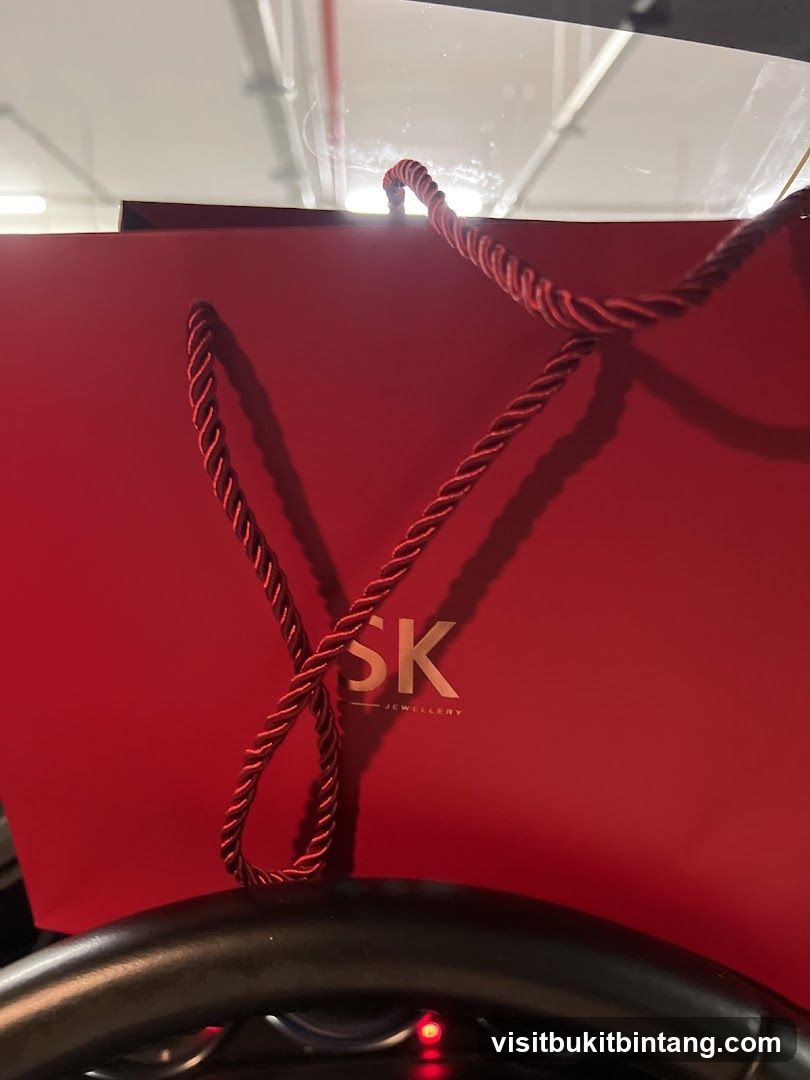 Red Shopping Bag with Logo