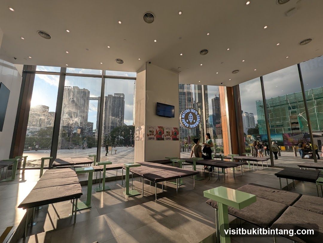 Modern Cafe Interior with City View