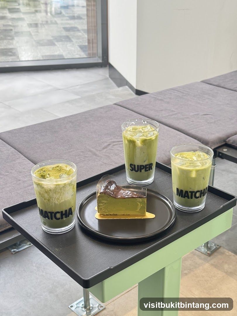 Matcha Drinks and Cake