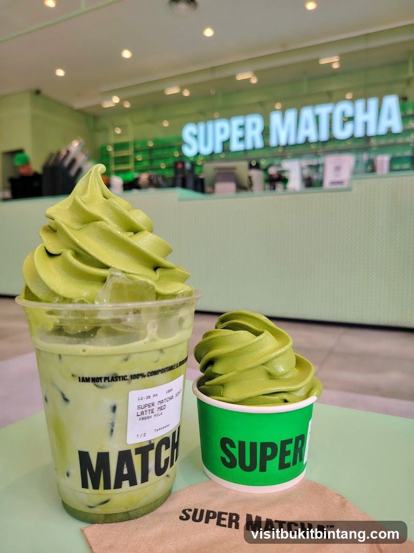 Matcha Soft Serve and Drink
