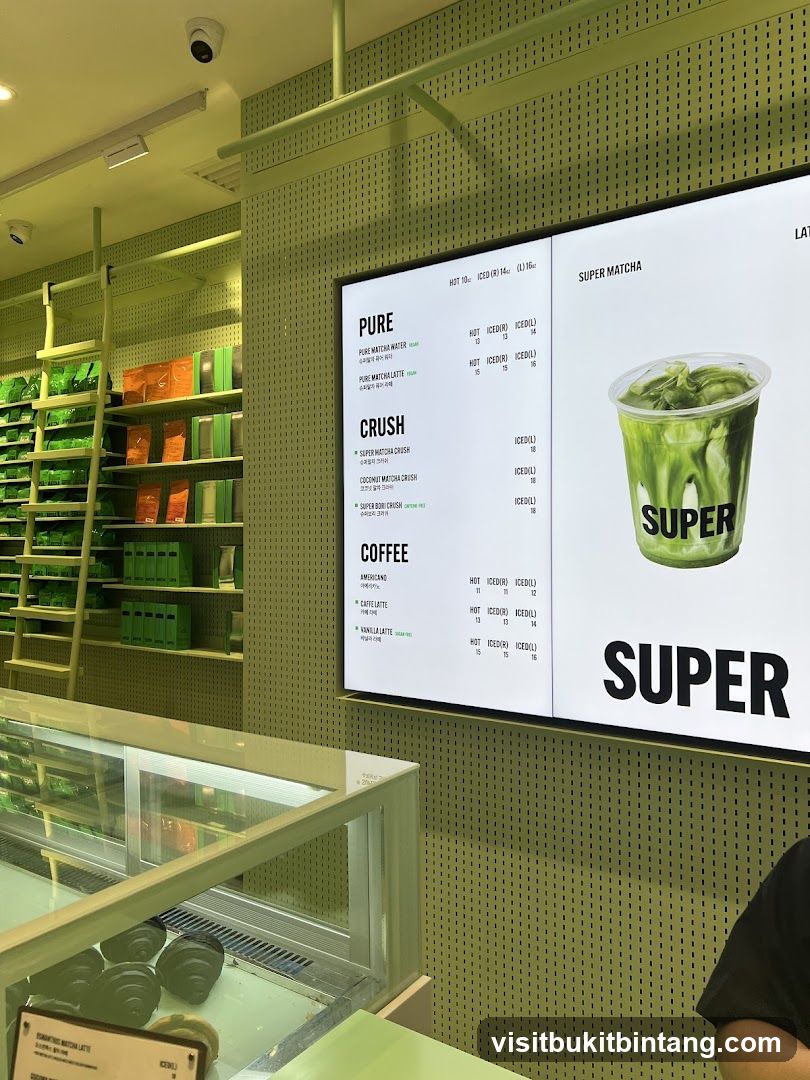 Matcha Drink Menu