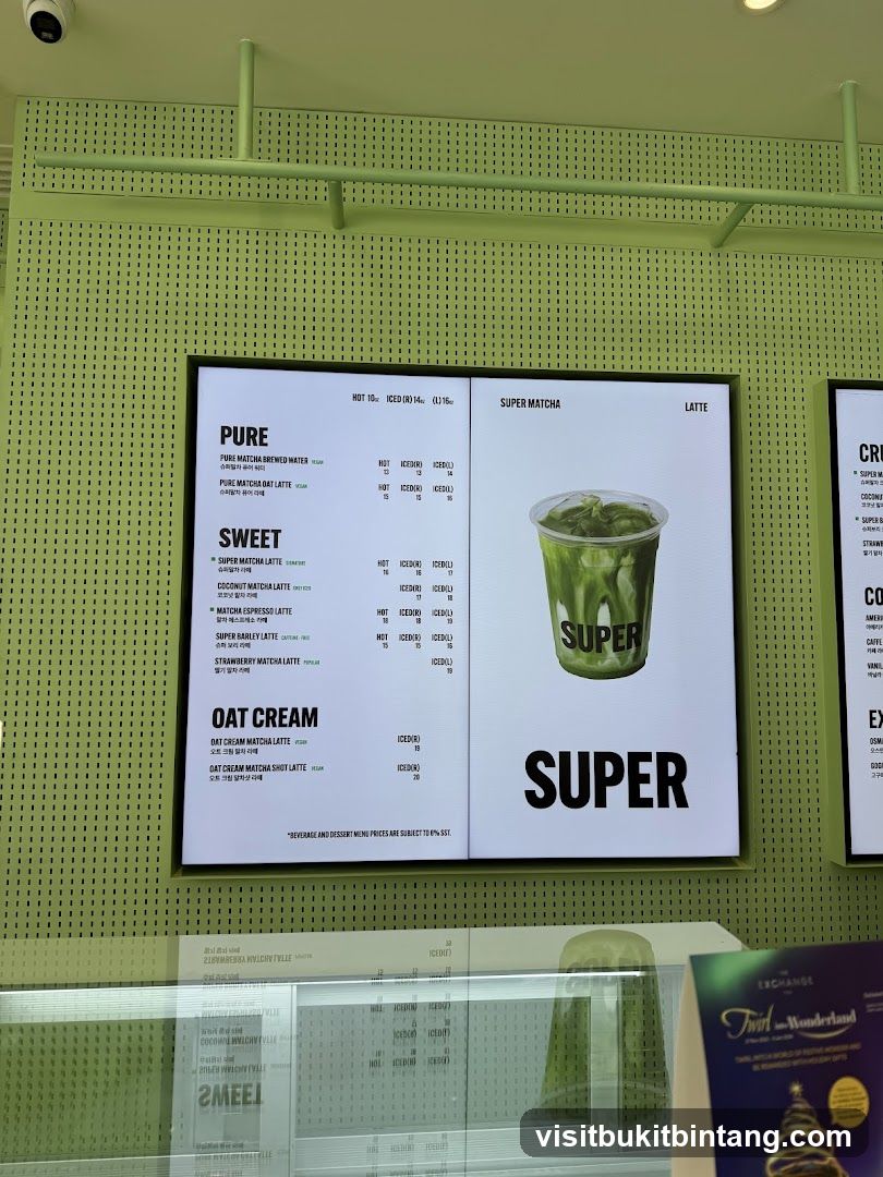 Super Matcha Menu
