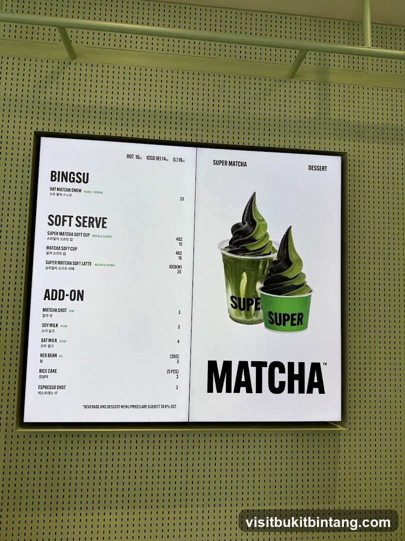 Matcha Menu