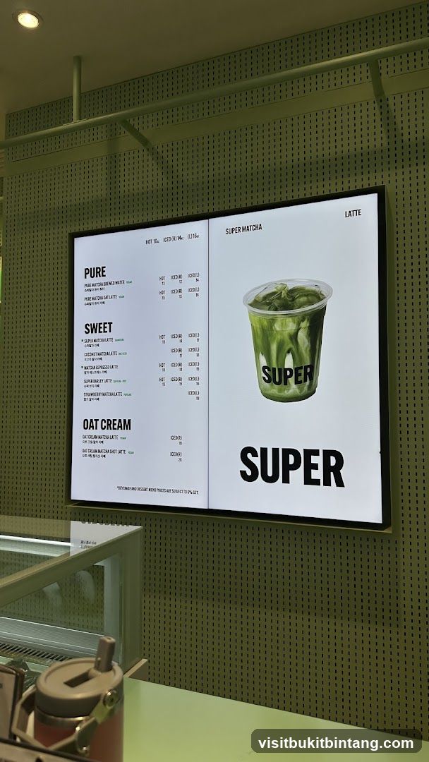Super Matcha Menu