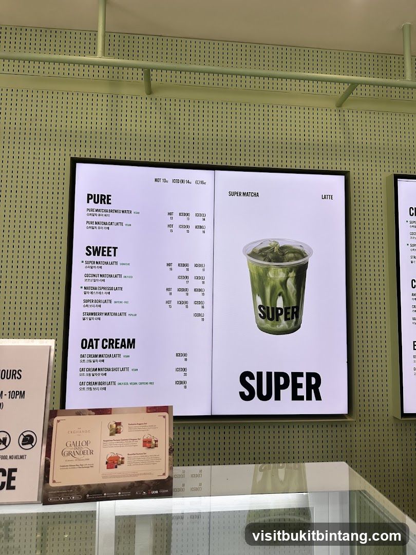 Super Matcha Menu