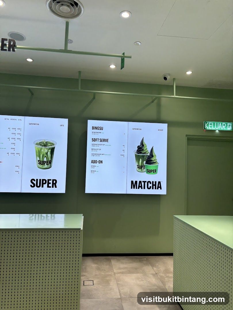 Matcha Dessert Menu