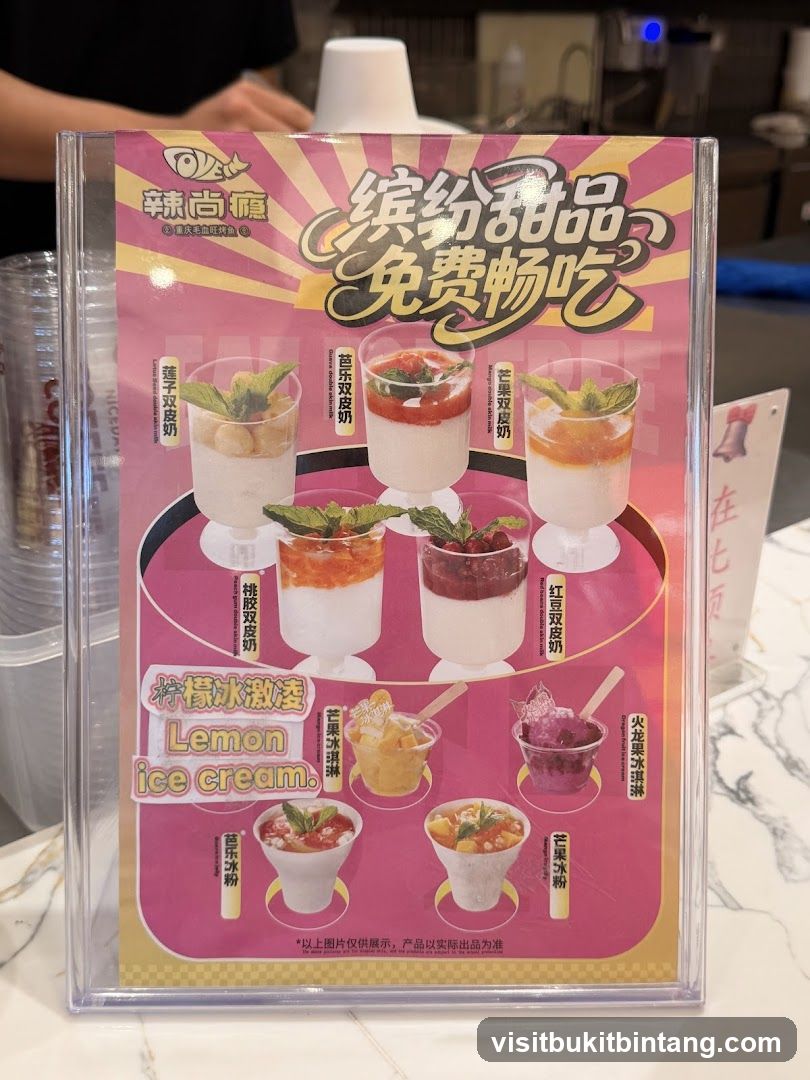 Dessert Menu