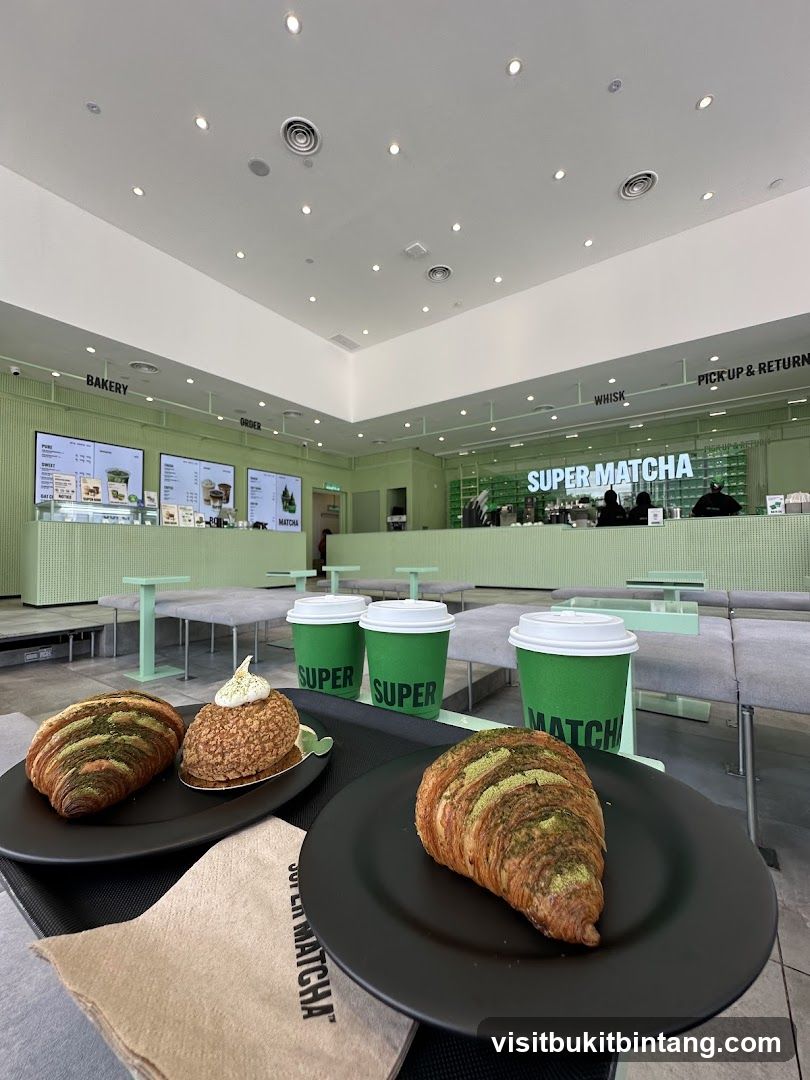 Matcha Pastries and Drinks