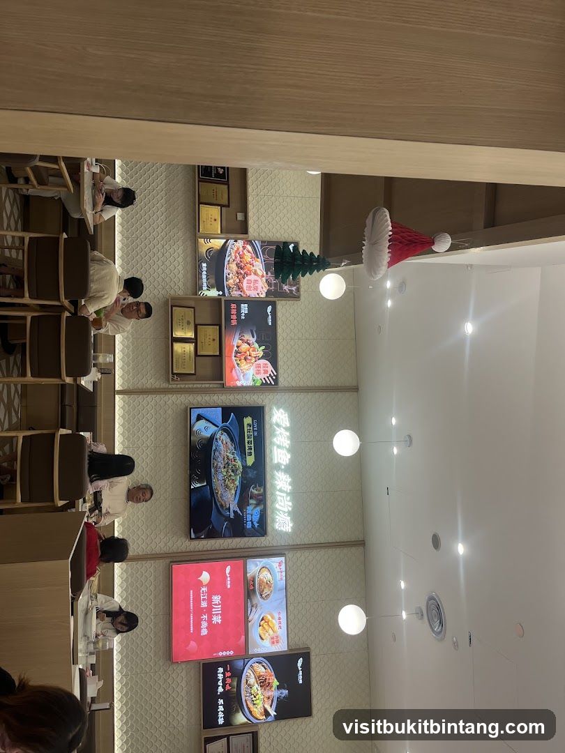 Restaurant Interior with Food Displays