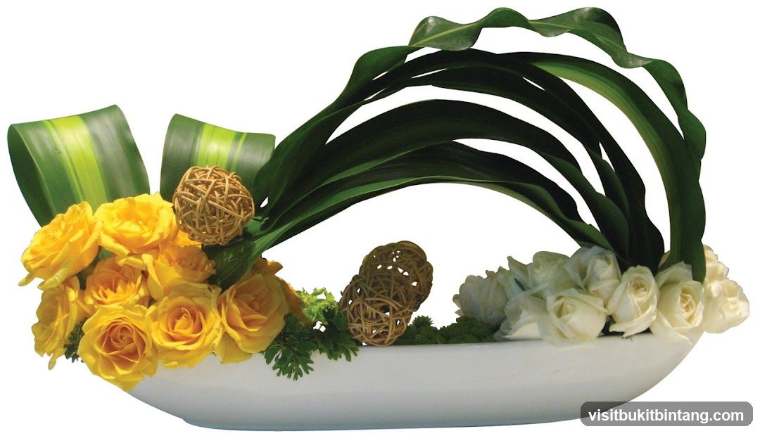 Floral Arrangement in White Bowl