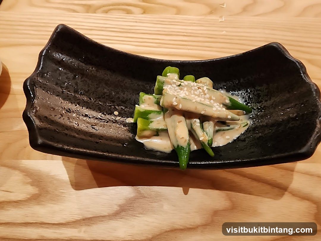 Okra with Sesame Dressing
