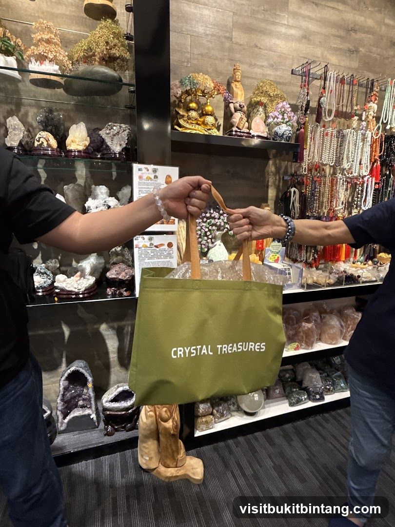 Shopping Bag with Crystal Treasures Logo