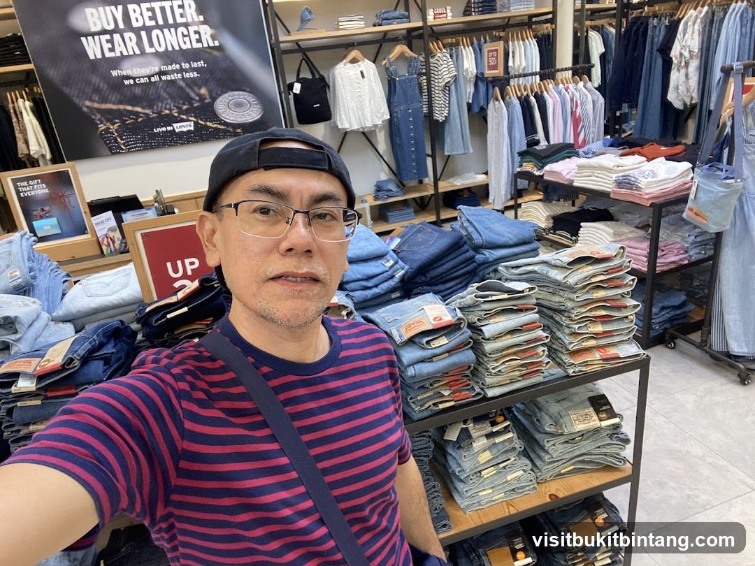 Man in a clothing store