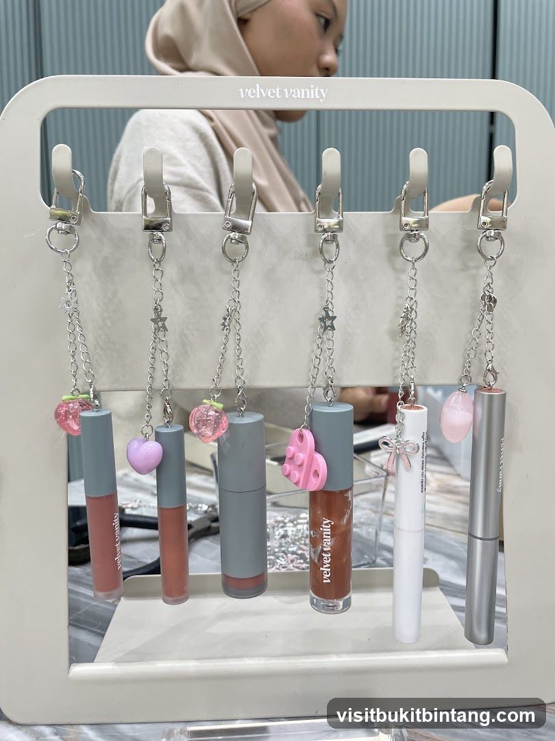 Lip Gloss Display with Charms