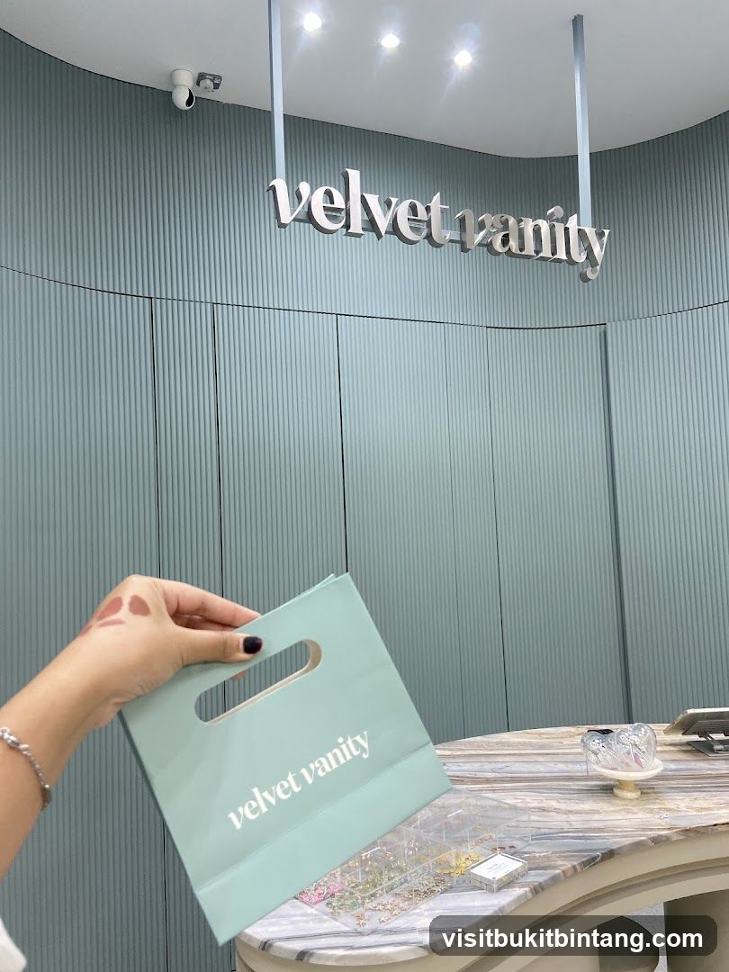 Velvet Vanity Shopping Bag