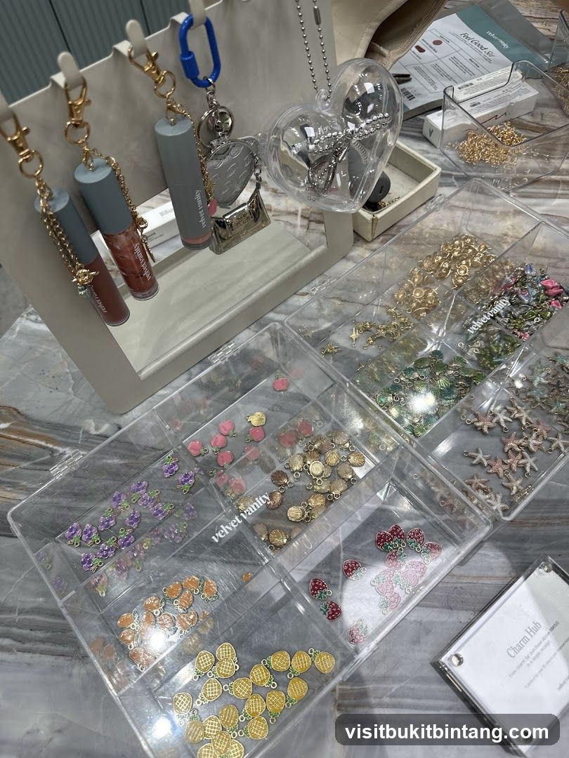 Charms and Accessories Display