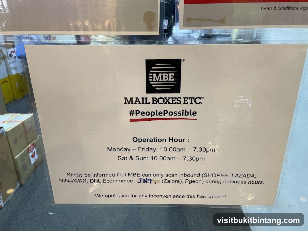 Mail Boxes Etc. Operation Hours