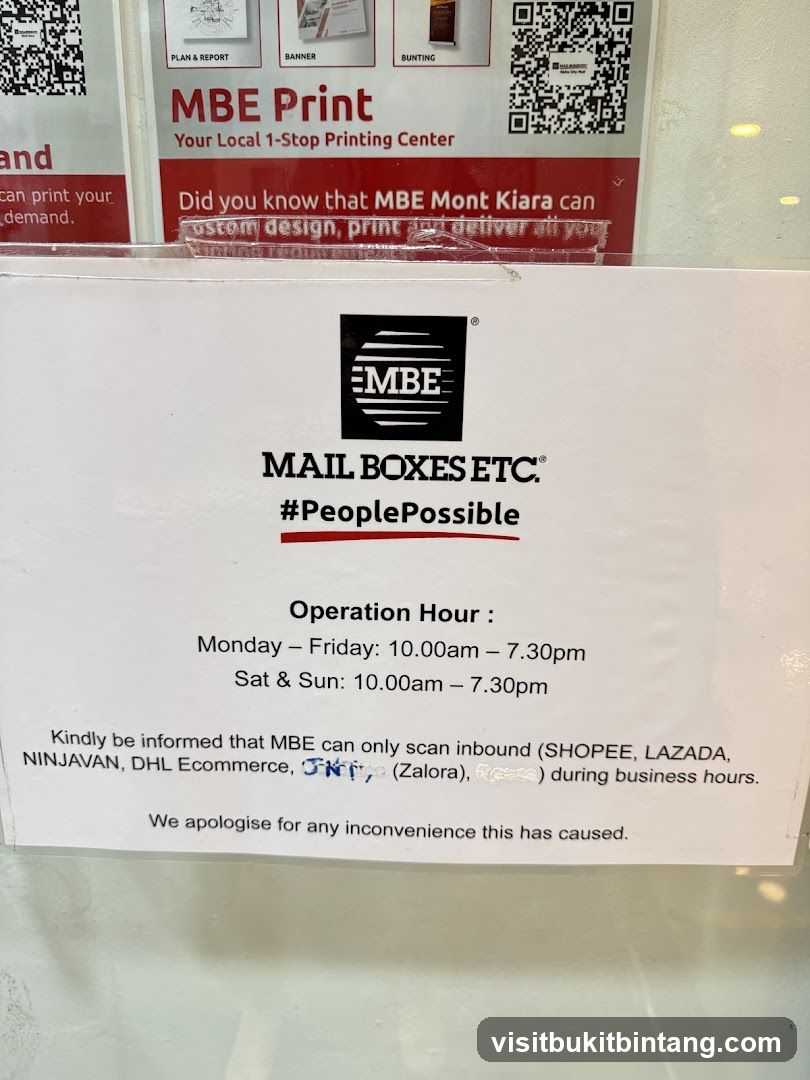 MBE Print Information Sign