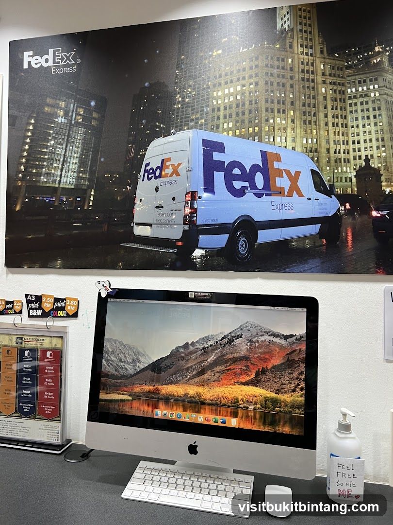 FedEx Express Van Poster and Computer Setup