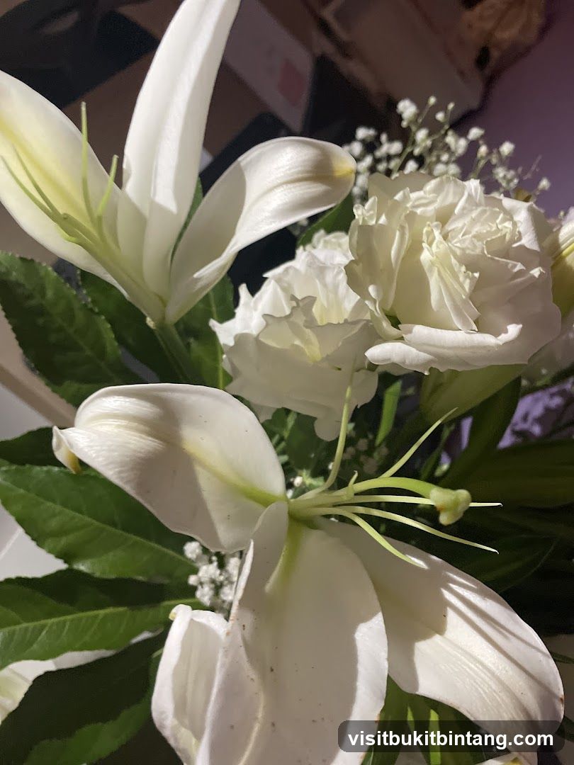 White Lilies and Roses