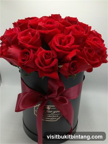Red Roses in a Black Hat Box
