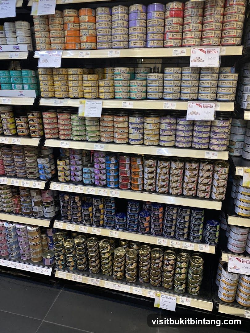 Canned Cat Food Display