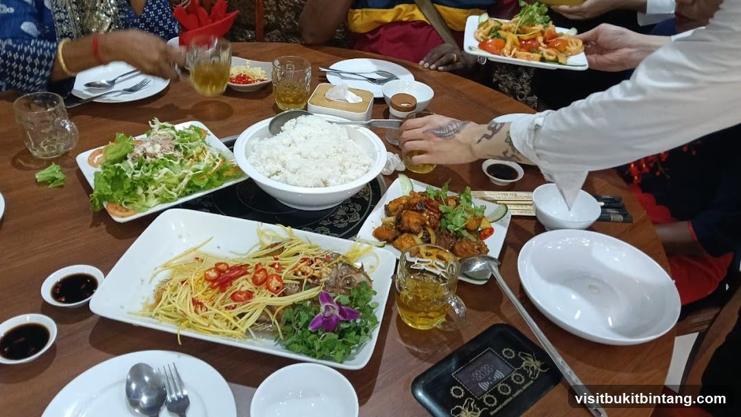 Diners enjoying a meal