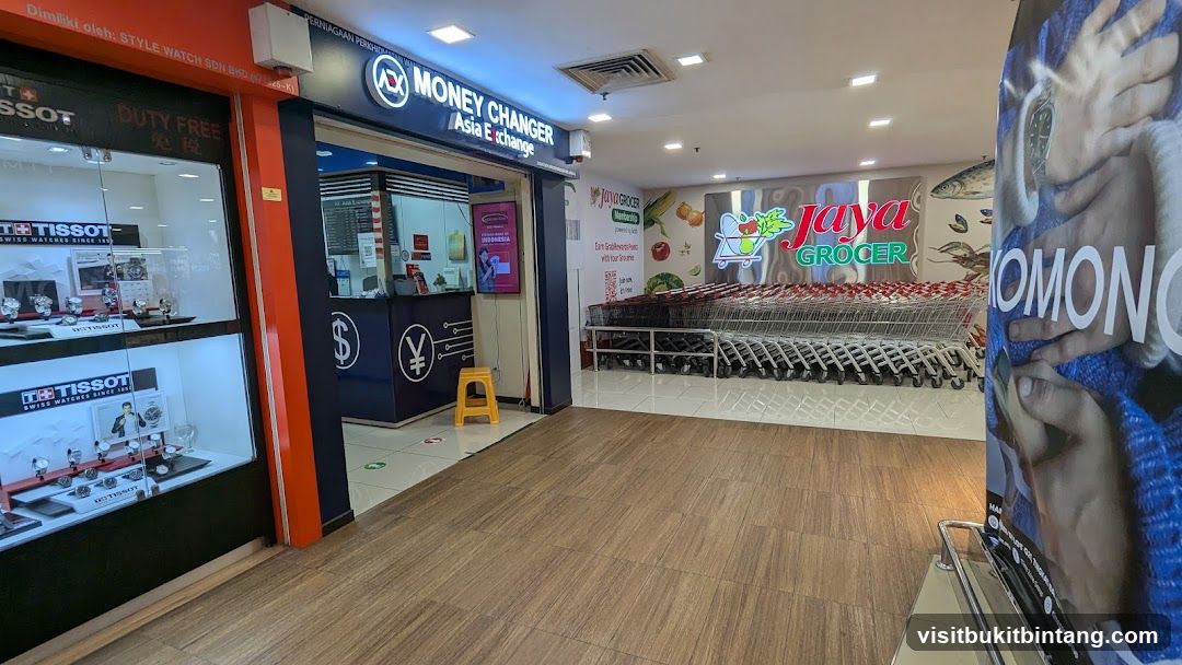 Money Changer and Grocery Store Entrance