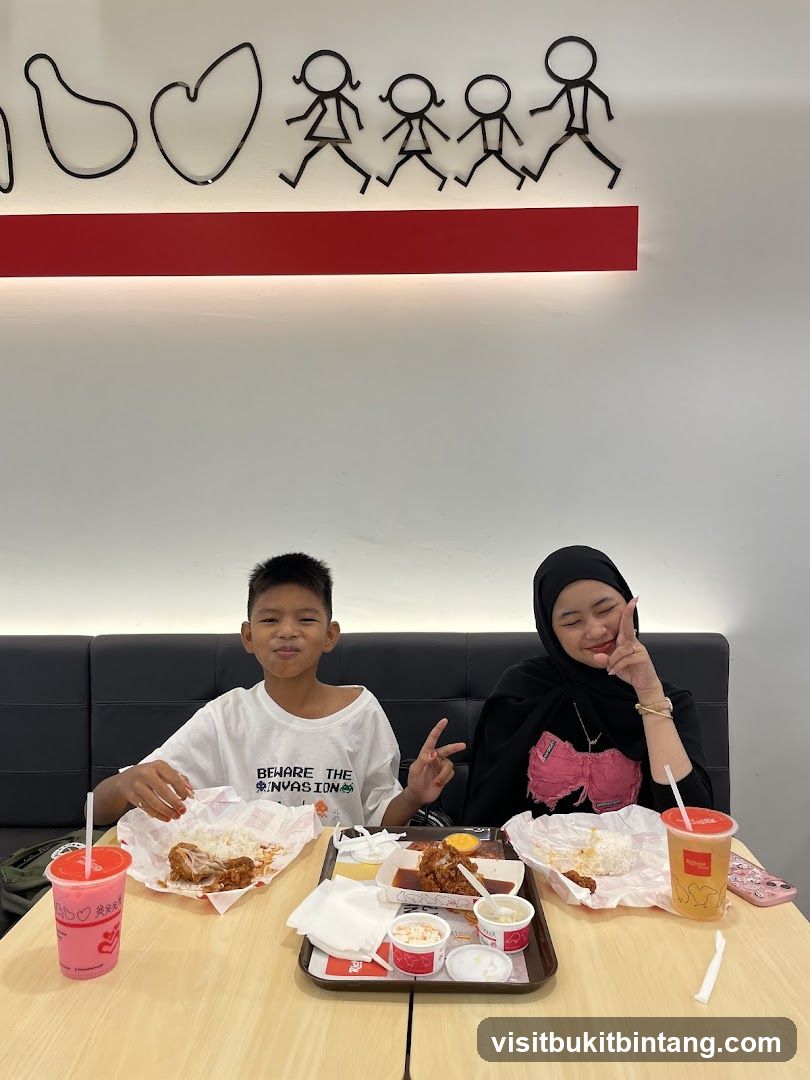 Two people eating fried chicken
