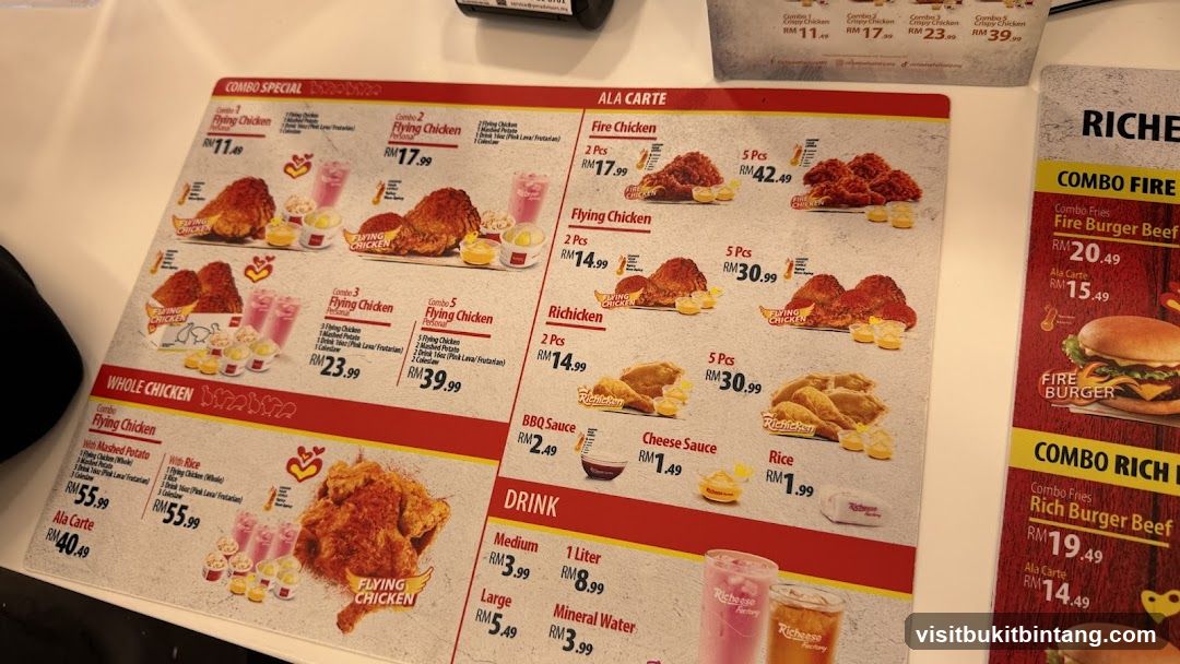Richeese Menu